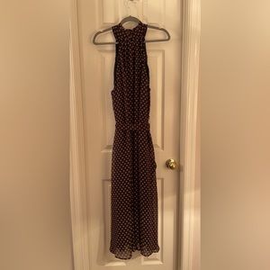 Banana Republic HALTER MIDI DRESS size XL, Preppy Navy